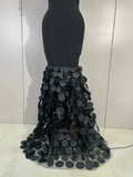 Women Elegant Flower Lace-Edged Sleeveless Bodycon Long Bandage Dress Sexy Evening Party Birthday Prom Formal Wedding Guest Gown