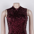 Sexy Sparkly Sequin Patchwork Bodycon Dresses for Woman Ruffle Tassel Dress Female Party Clubwear Long Birthday Outfits