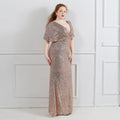 Plus Size Dress for Women Glitter Sequin Dresses Sexy Party Birthday Elegant Celebrity Floor Length Maxi Evening Dress