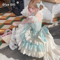 Olive Girl Romantic Lolita Dress for Ren Faire 2026 Fairycore Photoshoot S-XL XS-3XL Plus Size Romantic Cottagecore Garden Party Editorial Not Costume Lolita Dress Chinese Heritage Fashion Women