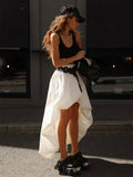 Irregular Flower Buds Skirt Women Spring Summer Street Fashion Pure Cotton Midi Skirt Without Belt Female Commuting Skirt