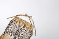 Sexy Fashion Long Dress Woman Leopard Print Lace-Up Halter Backless Sleeveless Shape Waist Ruffles Elegant Vestidos