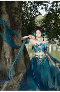 Hanfu Women's Fashion Waist Length Ru Skirt Tattered Sleeves Hanfu Dunhuang Exotic Style Han Elements Improve National Style