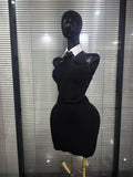 High Quality Women Sexy Off the Shoulder Backless Bodycon Mini Bandage Dress Nightclub Party Celebrate Fashion Birthday Wear