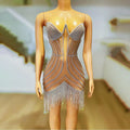 2026 Popular Bright Crystal Sequins Elegant Fishnet Dress, Off-the-shoulder Wedding Dress Women Dresses for Party and Wedding