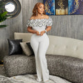 Woman Jumpsuits Elegant 3D Rose Flower One Piece Women Club Overalls Celebrities Outfits Party Sexy Clubwear
