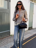 Fashion Lace Hem Peplum Suit Jacket Women V-neck Stand Collar Single Breasted Slim Fit Coat 2026 Vintage Office Casual Outerwear