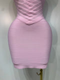 Women Sexy Backless Pink Orange Bodycon Mini Bandage Dress Simple Elegant Evening Party Luxury Birthday Nightclub Prom Dress