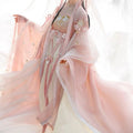 Olive Girl Pink Embroidered Fairy Dress for Ren Faire 2026 Garden Wedding Fairycore Photoshoot Everyday Wear S-L XS-3XL Plus Size Embroidered Flowing Sleeve Romantic Editorial Not Costume Fairy Dress Cottagecore Dress Chinese Heritage Fashion Women