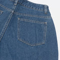 Fashion Women Jeans High Waist Heart Connectivity Contrast Color Hollow Out Straight Denim Pants 2024 New