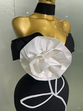 Women Sexy Off Shoulder White Flower Black Mini Bodycon Bandage Dress Luxury Celebrity Evening Club Elegant Party Gowns
