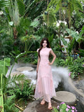 Olive Girl Pink Romantic Qipao for Garden Wedding 2026 Fairycore Photoshoot S-XXL XS-3XL Plus Size Romantic Garden Party Editorial Not Costume Qipao Cheongsam Chinese Dress Chinese Heritage Fashion Women
