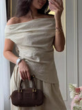 Collection Of Versatile Linen Midi Sets Square Neck Relaxed Fit Casual Day Wear Fashion Daily Linen Pants Women Summer 2026