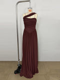 Sexy Prom Dresses for Women 2026 Off The Shoulder Solid Prom Gowns Long Draped Split Formal Party Dress