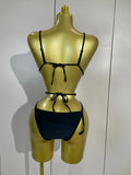 Sexy Swimwear Fashion Bar Blingbling Bikini Sparkly Crystal Bikini Two Piece Set Bathingsuit Bikini Nightclub Stage Show Outfit