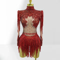 Luxury Hot Diamond Shiny Sequined Tassel Jumpsuit Fashion Party Stage Performance Dress Birthday Outfits Vestidos Fiesta De Lujo