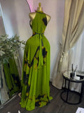 Fall Women O-neck Sleeveless Print Mermaid Maxi Dress Evening Birthday Beach Sexy Night Party Long Dresses