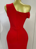 Women Elegant Shiny Diamond Sexy One Shoulder Long Bodycon Bandage Dresses Celebrity Evening Party Nightclub Wedding Guest Dress