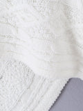 Casual Knit Women Shawls Round Neck Sleeveless Asymmetric Shawl for Vacation Street Outing Wear Fashion Summer New