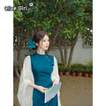 Olive Girl Dramatic Qipao for Ren Faire 2026 Garden Wedding Fairycore Photoshoot Everyday Wear S-XXL XS-3XL Plus Size Dramatic Silhouette Romantic Garden Party Editorial Not Costume Qipao Cheongsam Chinese Dress Chinese Heritage Fashion Women
