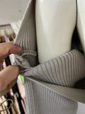 Women's Ribbed Knit Turtleneck Cutout Shoulder Halter Vest Long-Sleeved Shawl 2-Piece Set Slim Y2K Sexy Street Autumn Top