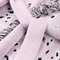 Women's Shawl Collar Fringe Knitted Cardigan Self Fabric Belt Waist Ethnic Print Loose Long Sleeve Mid Length Coat Autumn Casual
