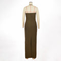 New Fashion Women Sexy Halter Off the Shoulder Tassel Bodycon Long Bandage Dress Celebrate Evening Party Nightclub Wear