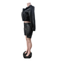 Smooth Hipster 2-Piece Set Women Tracksuit Fall Zip Hooded Jacket+Shorts Matching Activity Simple Streetwear Outfits