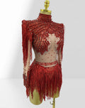 Luxury Hot Diamond Shiny Sequined Tassel Jumpsuit Fashion Party Stage Performance Dress Birthday Outfits Vestidos Fiesta De Lujo