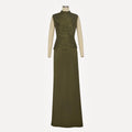 Women Tassel Top + Long Skirt Two Piece Sets Sexy Sleeveless Fringe Bandage Matching Set Evening Party Cocktail Outfit