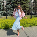 Solid Waist Drawstring Cinched Jacket Women's Satin Pleated Stand Collar Long Sleeves Loose Coat Lady Fashion Daily Outwear New