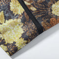 Bow Tie Neck Women Floral Print Set Long Puff Sleeve Cuff Trim Loose Blouse Vibrant Ethnic Midi Skirt Straight Hem Street Daily