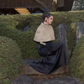 Women Gold Sparkle Capelet Top Elegant Shiny Tweed Shoulder Wrap Turtleneck Short Cloak 2026 Spring Lady Evening Party Outfit