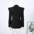 Chic Deconstructed Women's Blazer Full Sleeve Double-Breasted Waist-Closed Lady Jackets 2026 Autumn Female Street Coats New