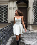Sexy Floral Print Pleated Dress Women Fashion Straps Sleeveless Slim Elegant Party Dress Female Summer New Commuting Dress