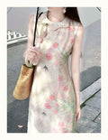 Olive Girl Romantic Qipao for Ren Faire 2026 Garden Wedding Fairycore Photoshoot Everyday Wear S-XXL XS-3XL Plus Size Romantic Cottagecore Garden Party Editorial Not Costume Qipao Cheongsam Chinese Dress Chinese Heritage Fashion Women