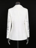Autumn Slim Women'S Suit Set Fashion 2025 New Double-Breasted Blazer & Wide-Leg Pants Set Winter Solid Chic Outfit
