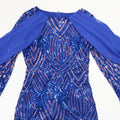 Elegant Long Sleeves Sequins Evening Dresses Women Luxury Formal Floor Length Party Prom Cocktail Gowns Wedding Vestidos