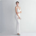 Women Strap Party Maxi Dress Sexy V Neck Evening Dress Celebrity Purple Sequin Dress Long Prom Formal Occasion  Dress