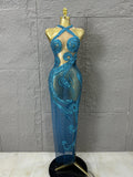 High-Slit Sparkly Sequins Diamonds Dress Birthday Dress Women Sexy Performance Costume Singer Stage Nightclub Outfit