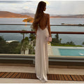 Satin V-Neck High-Slit Cami Maxi Dress Bodycon Backless 2026 Summer Fashion Elegant Women Gala Minimalist Evening Slip Gown