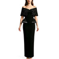 Elegant Off-the-Shoulder Beaded Bandage Evening Dress Diamond Embellished Backless Wrap Pleatd Split Bodycon Formal Party Gowns