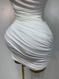 High Quality Women Bodycon Sexy Off The Shoulder Draped Mini Dress Club Dress Midi Celebrity Elegant Party Luxury Birthday Dress