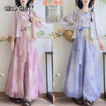 Olive Girl Purple Romantic Hanfu Dress for Ren Faire 2026 Fairycore Photoshoot Everyday Wear S-L XS-3XL Plus Size Romantic Cottagecore Garden Party Editorial Not Costume Hanfu Chinese Dress Traditional Chinese Clothing Chinese Heritage Fashion Women