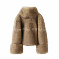 New Blogger Fashion 2026 Autumn Winter Faux Fur Pullovers Women Faux Fox Fur Jacket Coat Chic Street Girls Thick Jumper