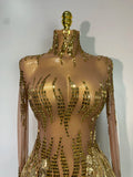 Sexy Shiny Tassel Diamonds Dress For Women Evening Party Costume Luxury Birthday Bar Nightclub Stage Performance Clothing