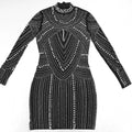 Sexy Sparkle Rhinestone Pearl Mini Dress Women Luxury Crystal Night Club Short Evening Party Vestidos Birthday Outfits