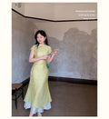 Chinese Style Dress Qipao Traditional Clothing Retro Young Improved Short Sleeve Cheongsam Dress Slim for Women Clothes Wedding
