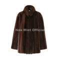 Hot Fashion 2026 Winter Luxury Striped Faux Mink Fur Jacket Women Stylish Power Shoulder Fur Trim Blazer Coat Outerwear