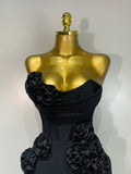 Women Celebrity Sexy Strapless Backless Flower Maxi Long Bodycon Bandage Dress 2025 Elegant Birthday Evening Club Party Dresses